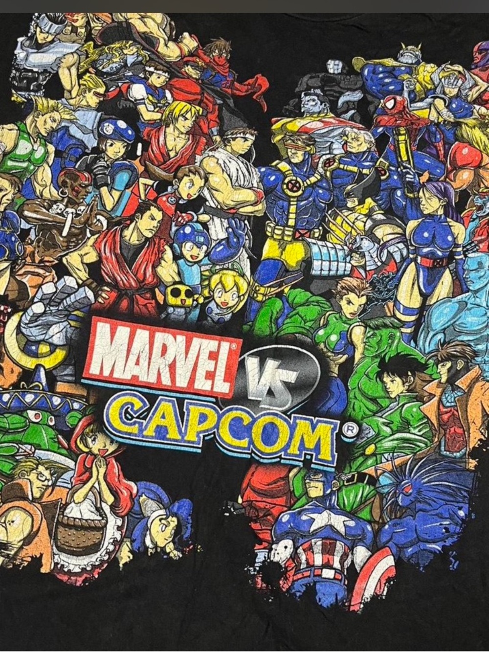 Vintage Promo Marvel vs Capcom Black Short Sleeve Graphic Tee - Picture 4 of 7